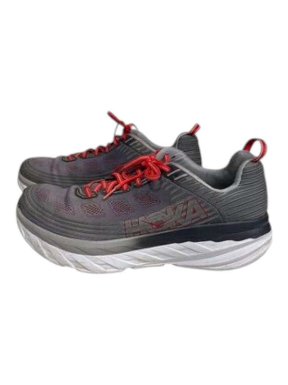 HOKA Bondi 6 Max Cushion Running Shoes Grey Alloy Steel Men’s 14 Comfort Trainer